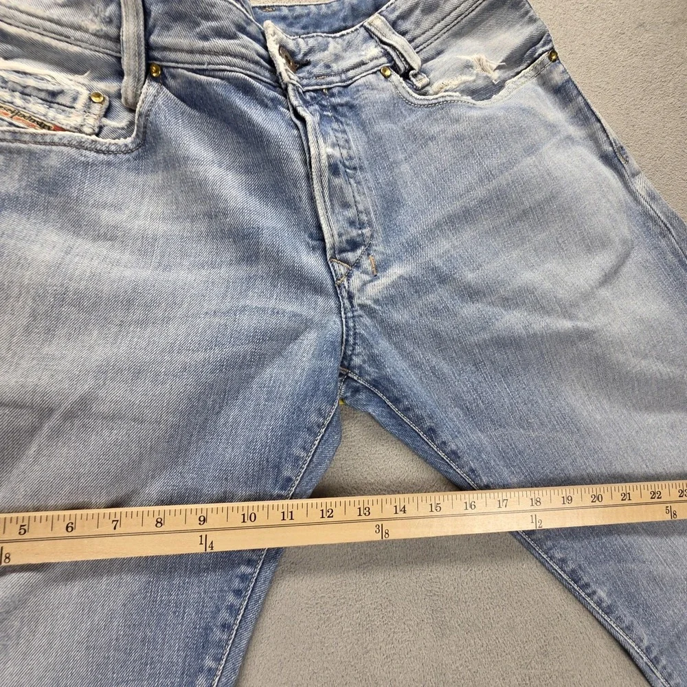 Diesel Jeans Mens 34x34 Blue Kajo Relaxed Straight Button Fly Made Italy 0071J